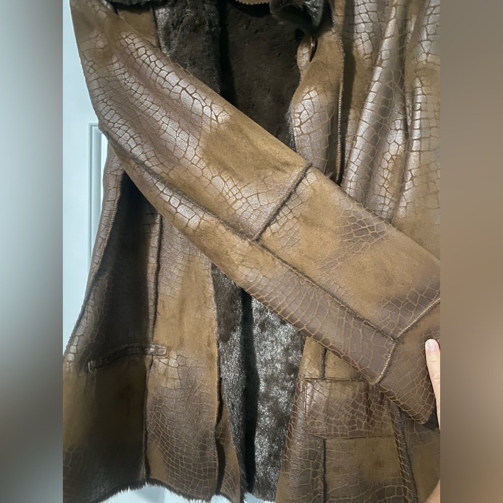 Dennis Basso - Polyester Jacket - Euc - Brown - S… - image 7